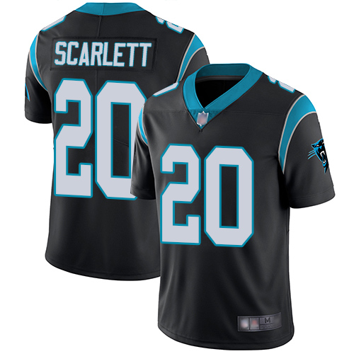 Carolina Panthers Limited Black Men Jordan Scarlett Home Jersey NFL Football #20 Vapor Untouchable->carolina panthers->NFL Jersey